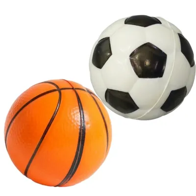 Soft Elastic Foam Sports Ball (Basketball, Soccer, Baseball Style)