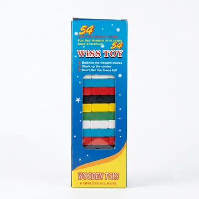 Wiss Toy Wooden Block Stacking Game – 54 Pieces
