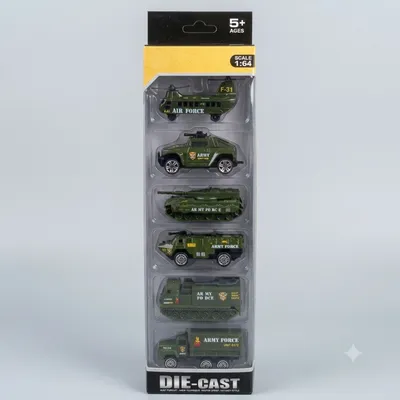 Army Force Die-Cast Military Vehicle Set – 6 Pieces-OT