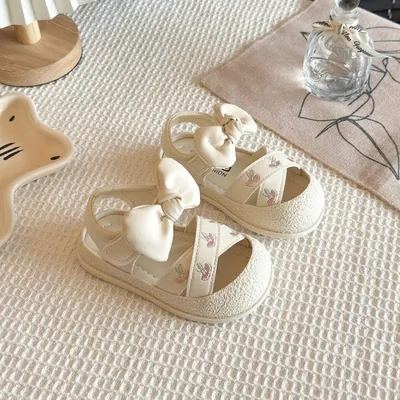 Blossom Bow Princess Sandals for Girls