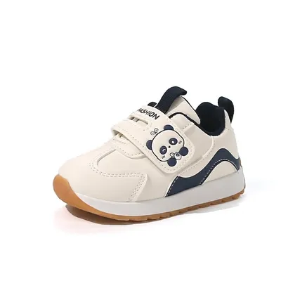 Baby Panda Velcro Sneakers – Soft Sole Casual Shoes