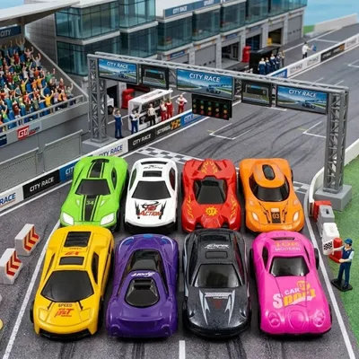 City Race Toy Car Set – 8-Piece Mini Racing Car Collection
