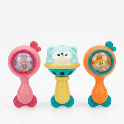 Cute Kitten Baby Rattle Toy Set