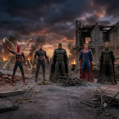 5-Piece Superhero Action Figure Playset