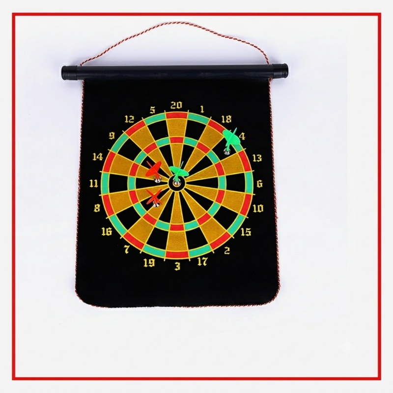 Magnetic Roll-Up Dartboard Set