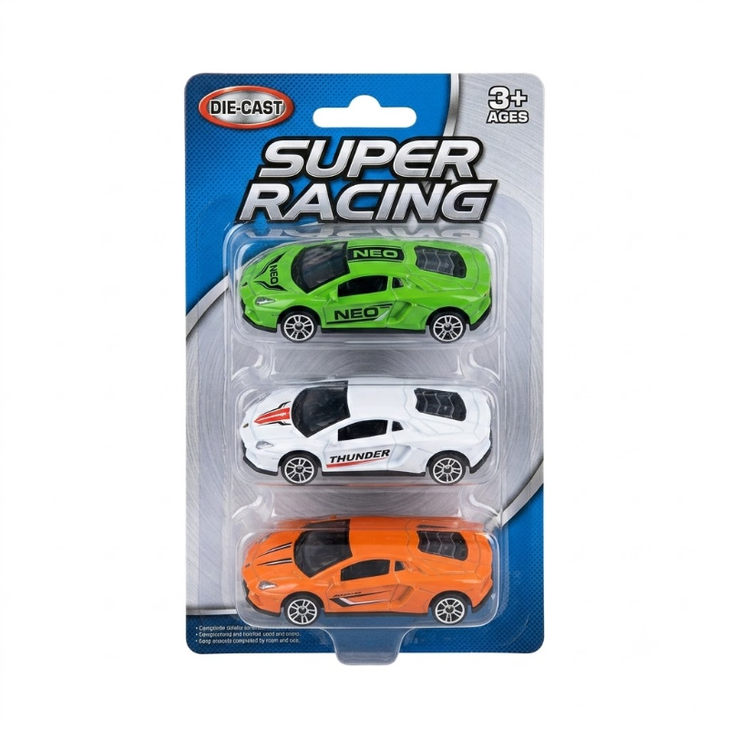 Super Racing 3-Piece Die-Cast Sports Car Set