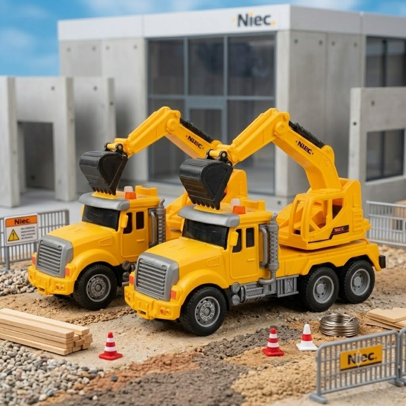 Construction Excavator Truck Toy with Movable Arm and Bucket