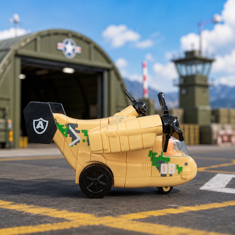 Military Tilt-Rotor Aircraft Toy Set