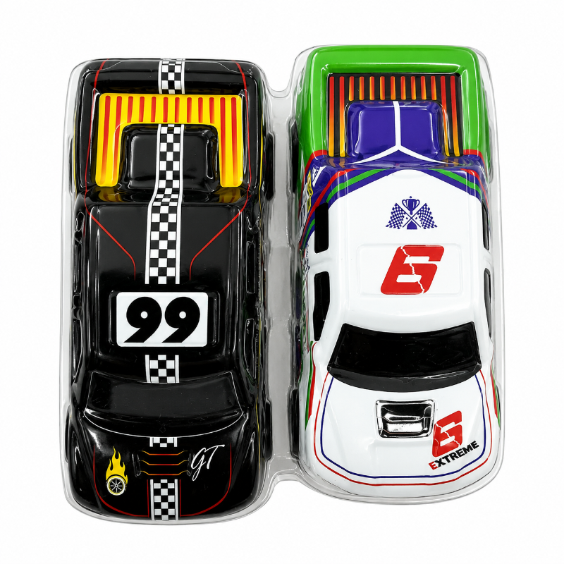 6-Piece Die-Cast Pull-Back Racing Car Set
