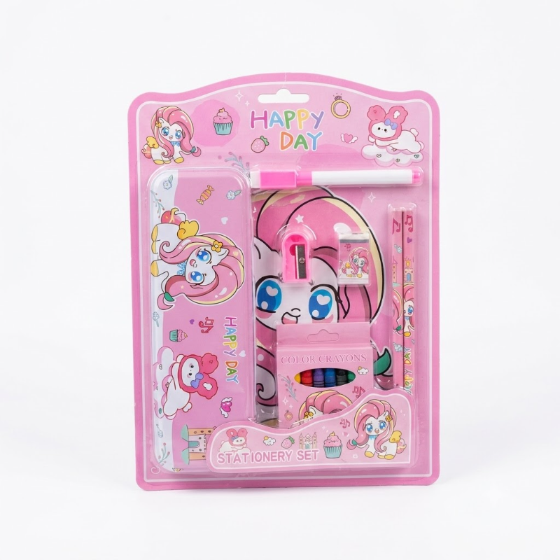 Kids' Multi-Piece Cartoon Stationery Gift Set