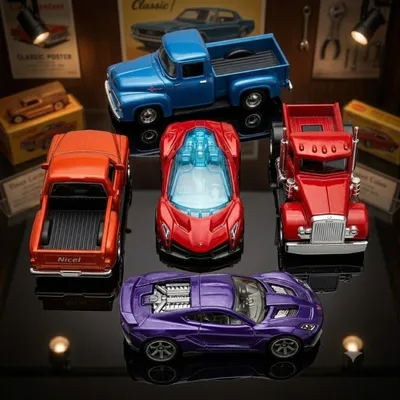 Hot Wheels HW Flame 5-Car Die-Cast Vehicle Set