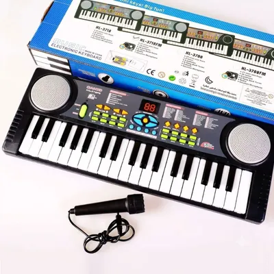 Kids 37-Key Electronic Musical Keyboard with Microphone & Dual Speakers-OT