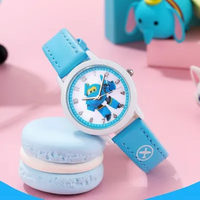 Sky Bot Adventure Kids’ Analog Watch – Blue & Yellow