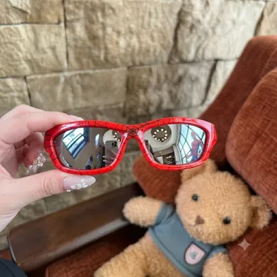 Web Hero Kids Mirrored Sunglasses – Red Spider-Web Style