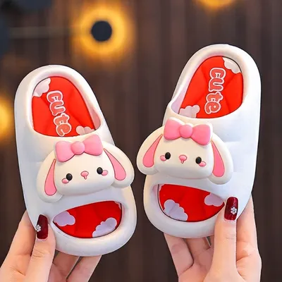 Bunny Bow Pastel Kids Comfort Slides