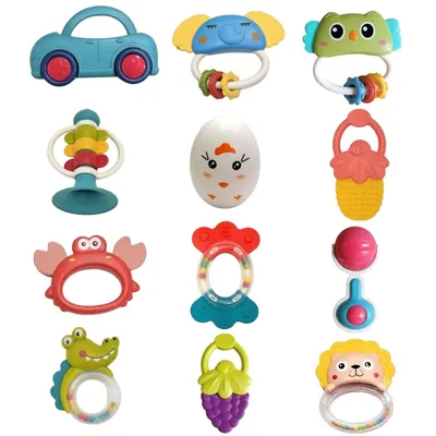 Tiny Tunes 8-Piece Baby Rattle & Sensory Toy Gift Set-OT