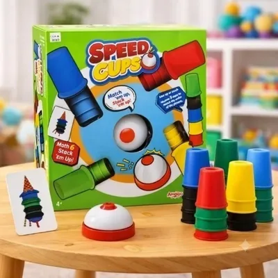 Speed Cups Challenge – Fast-Paced Color Matching & Stacking Game for Kids-OT