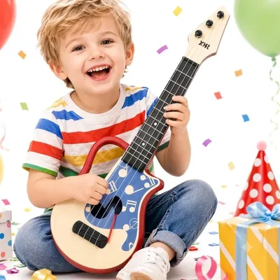 Rock Star Junior Ukulele – 4-String Musical Guitar Toy for Kids