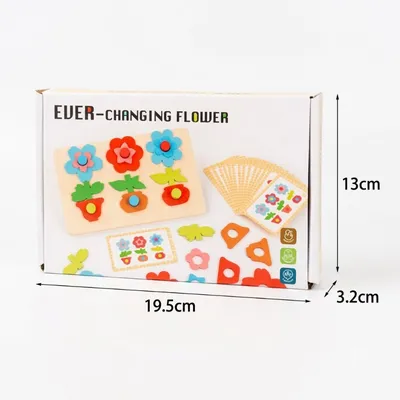 Bloom & Match Flower Pattern Puzzle with Activity Cards-OT
