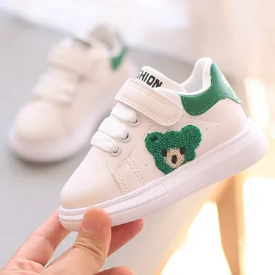 Teddy Pop Green Bear Toddler Casual Sneakers
