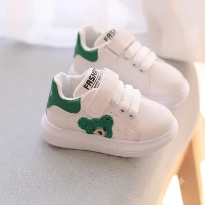 Teddy Pop Green Bear Toddler Casual Sneakers