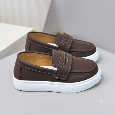 Junior Classic Brown Penny Loafer Sneakers