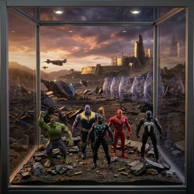 Ultimate Superhero Battle Squad – 5-Piece Light-Up Action Figure Set
