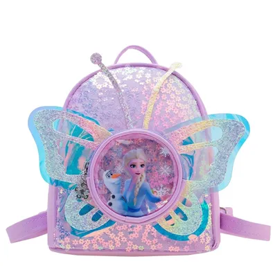 Frozen Elsa Butterfly Glitter Kids Backpack