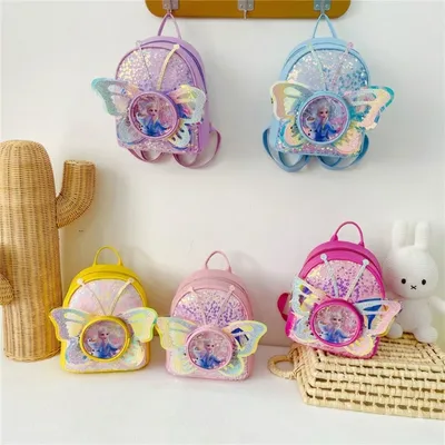Frozen Elsa Butterfly Glitter Kids Backpack