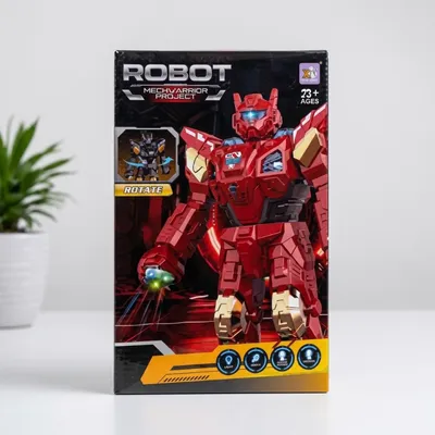 Interactive LED Light & Sound Transforming Robot Toy-OT