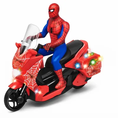 Spiderman Motor Bike Toy – Light-Up Superhero Motorcycle for Kids