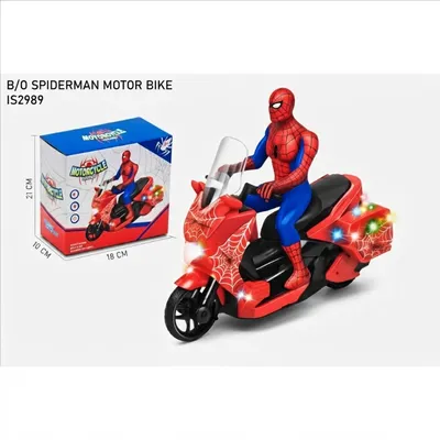 Spiderman Motor Bike Toy – Light-Up Superhero Motorcycle for Kids