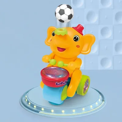 Dancing Football Elephant Toy – Musical Light-Up Rolling Elephant for Kids