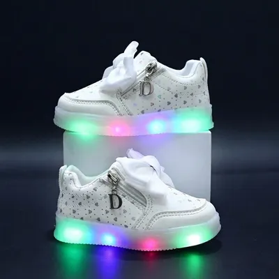 Princess Glow LED Light-Up Sneakers – Stylish & Fun Kids Shoes