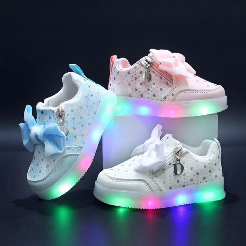 Princess Glow LED Light-Up Sneakers – Stylish & Fun Kids Shoes