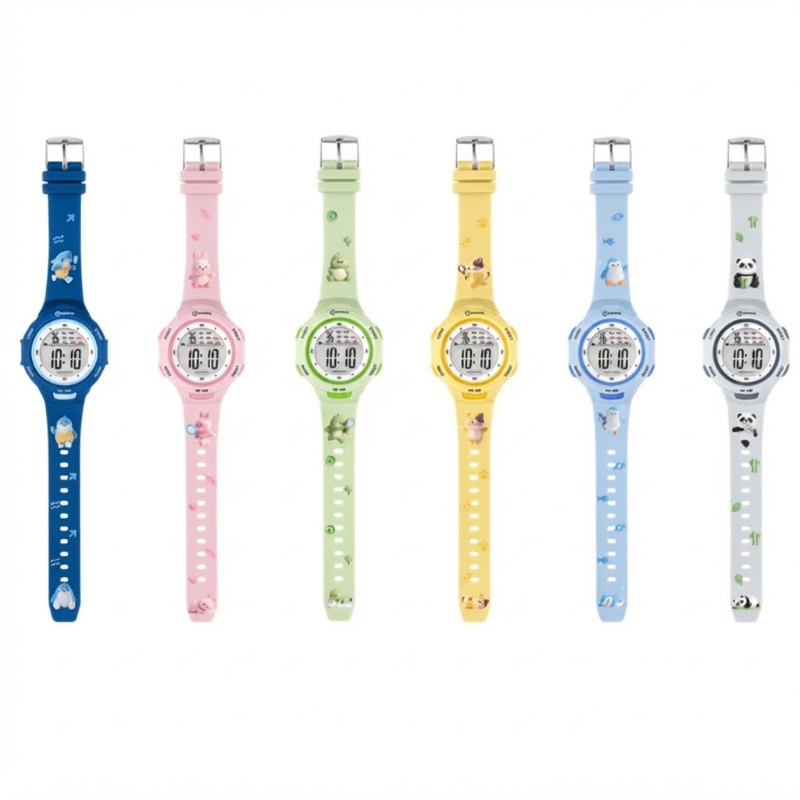 Kids Cute Cartoon Digital Watch – Colorful Educational Sports Watch for Boys & Girls