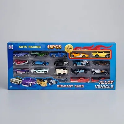 18PCS Die-Cast Auto Racing Car Set – Alloy Mini Race Cars Collection-OT