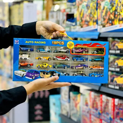 18PCS Die-Cast Auto Racing Car Set – Alloy Mini Race Cars Collection-OT