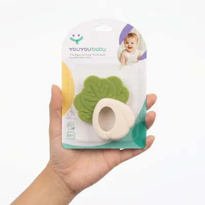 Baby Silicone Teething Rattle – Soft & Gentle Chew Toy for Teething Babies