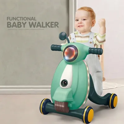 Multifunctional Baby Walker Scooter – Interactive Learning & Push Toy