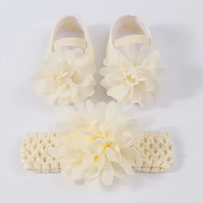 Baby Flower Princess Shoes & Headband Set – Adorable Floral Partywear Gift Set