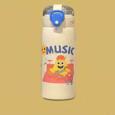 Cute Cartoon Kids Water Bottle with Flip-Top Lid – Colorful School & Travel Drinking Bottle