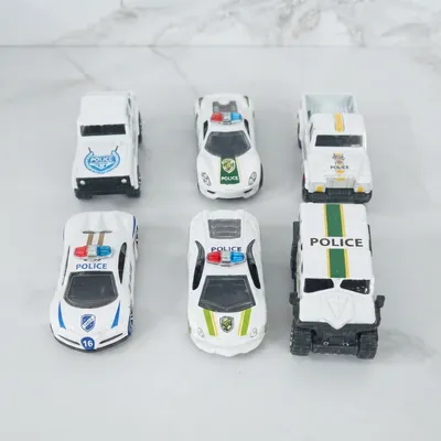 6-Piece Mini Police Vehicles Collection for Kids