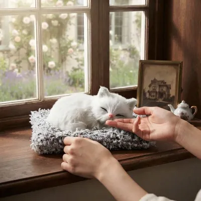 Mini Cozy Cloud Fluffy Cat Bed