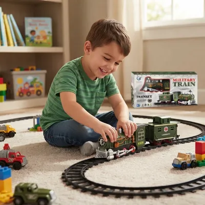 Military Steam Train Set-OT