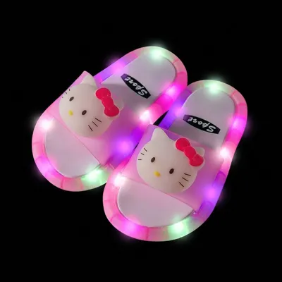 Glow Step LED Light-Up Cartoon Kids Slippers