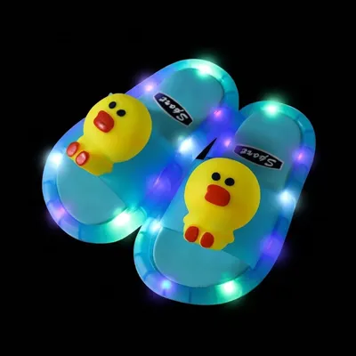 Glow Step LED Light-Up Cartoon Kids Slippers