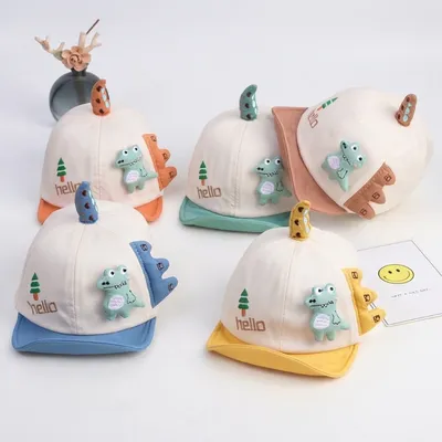 Cute 3D Dinosaur Cartoon Cap for Kids
