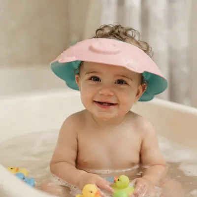 Baby Bath Shampoo Shield Hat
