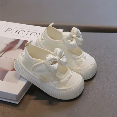 Premium Ivory Bow Baby Girl Shoes-